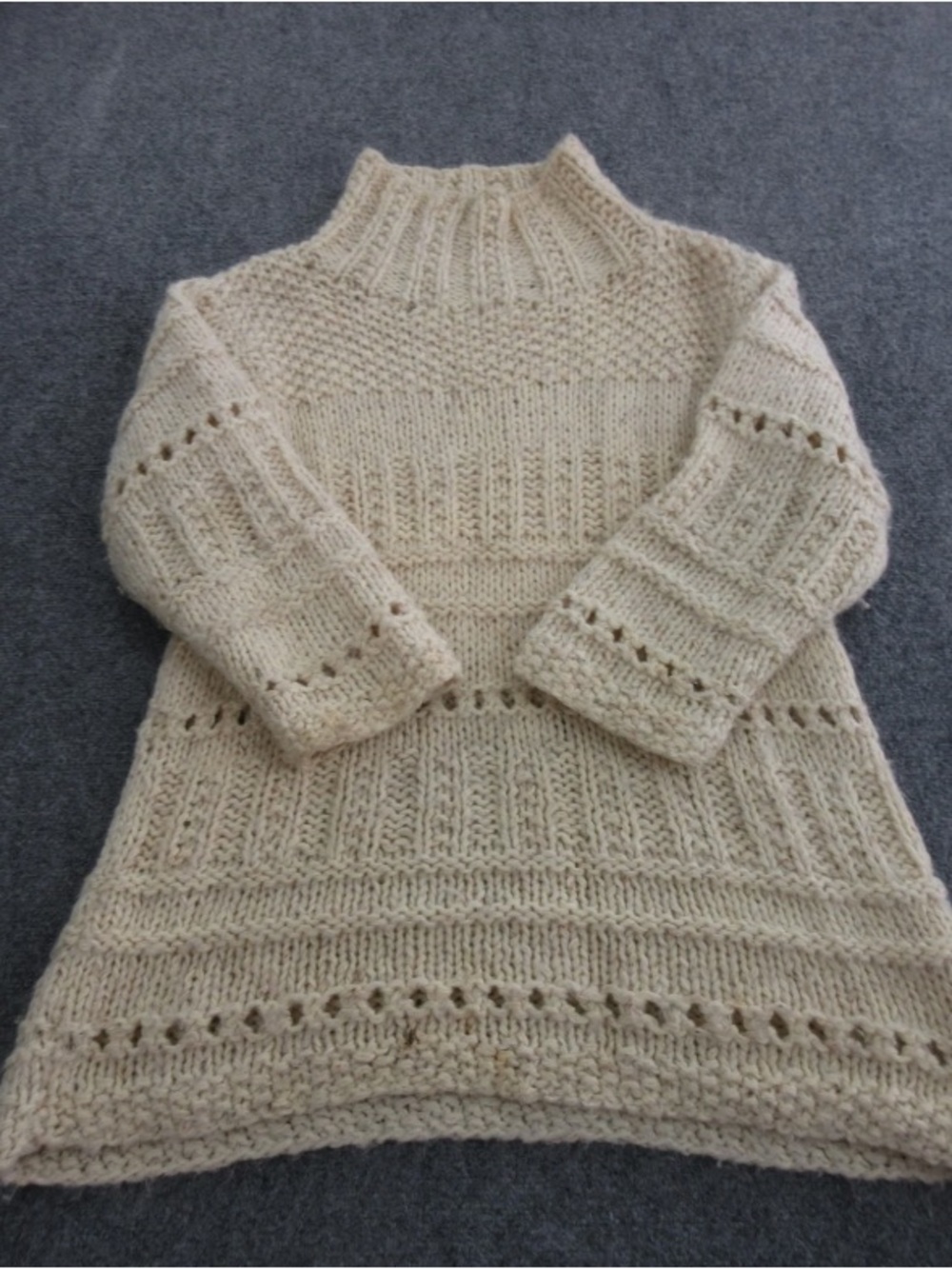 Cream Knit Women's Sweater Tunic